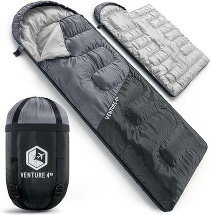 VENTURE 4TH Backpacking Sleeping Bag for Camping - Single, XXL & Double