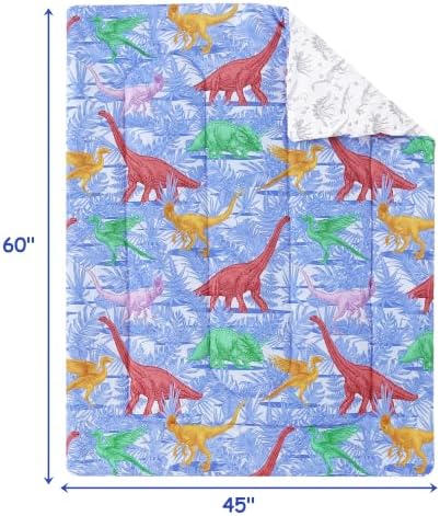 Mooreeke Toddler Bedding Sets for Boys,4 Pieces Dinosaur Printed Comforter