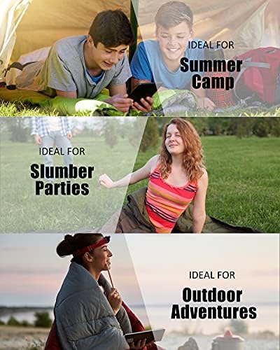 Sleeping Bags for Adults Backpacking Lightweight Waterproof- Cold Weather Sleeping Bag for Girls Boys Mens for Warm Camping Hiking Outdoor Travel Hunting with Compression Bags