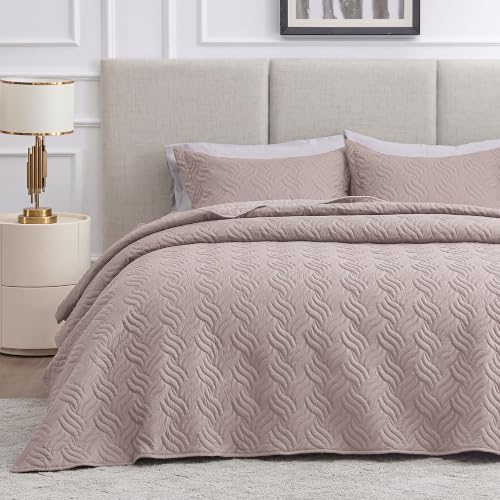 Love's cabin Full Quilt Set, Lightweight Bedspread Comforter, Burlwood