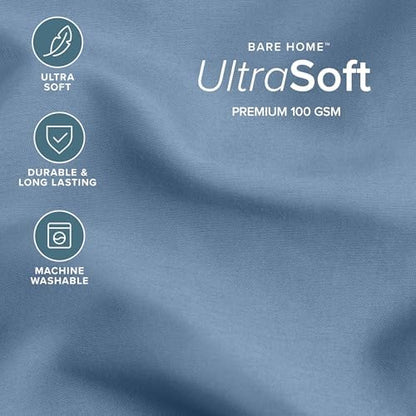 Bare Home Comforter Set - 1800 Ultra Soft (King, Coronet Blue)