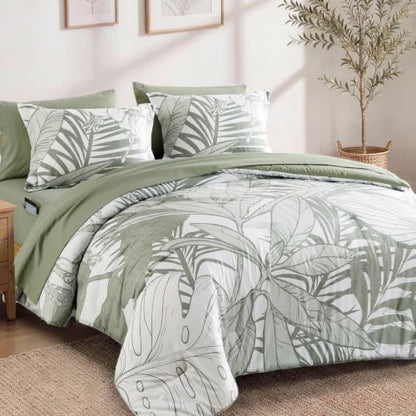 Full Size Comforter Sets - 7 Pieces Jungle Bed in a Bag Full Bedding Set