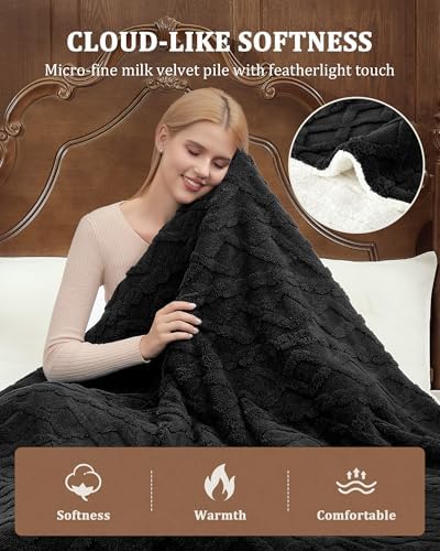 CAROMIO Electric Blanket King Size Dual Control, Heated Blanket King