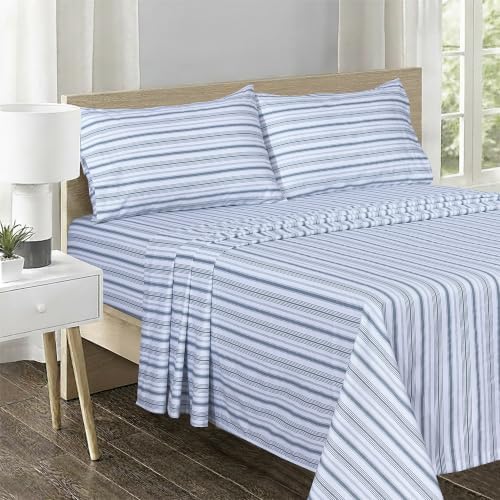Feather & Stitch 100% Cotton Sateen 500 TC Queen Size Bed Sheet Set