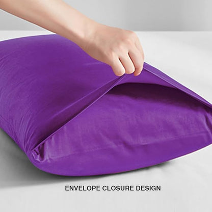 FLXXIE Body Pillow Cover - Super Soft Microfiber 20x54 Body Pillow Case - Envelope Closure, Wrinkle, Stain Resistant 20x54 Long Pillowcase, Purple