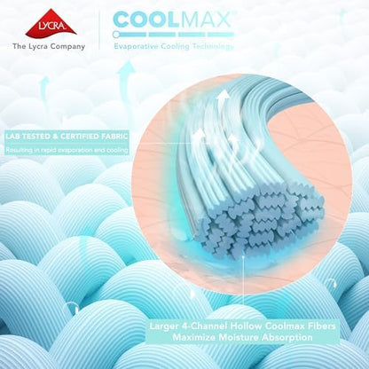 Comfort Spaces Coolmax Moisture Wicking Cooling Sheet Set, Queen 4 Piece