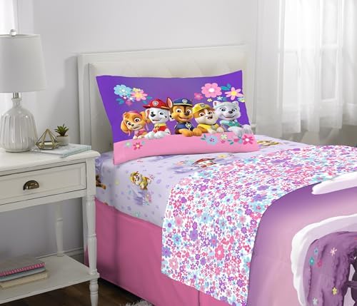 Paw Patrol Girl Kids Bedding Super Soft Comforter and Sheet Set, 5 Piece Full Size, (Officially Licensed Product) by Franco