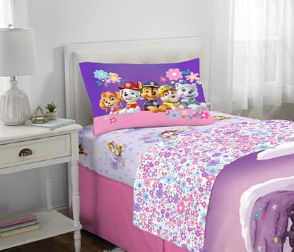Paw Patrol Girl Kids Bedding Super Soft Comforter and Sheet Set, 5 Piece Full Size, (Officially Licensed Product) by Franco