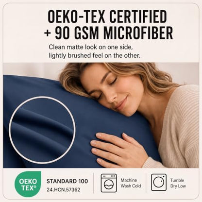 CozyLux Full Sheet Set 6-Piece, 21-Inch Deep Pocket, Soft Brushed Feel