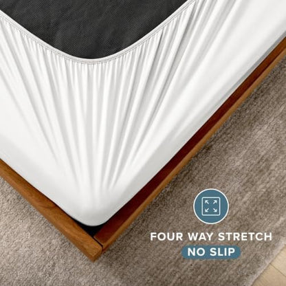 Bare Home Twin Size Box Spring Cover Wrap Around (Twin, Antique White)