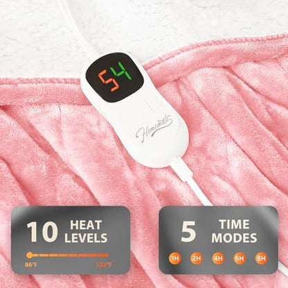 Homemate Heated Electric Blanket Twin 62"x84" Heating Throw Blanket