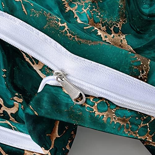 Emerald Green Comforter Cover Twin Size Forest Green Pillow Covers Dark Green Duvet Cover Set Green Bed Set Olive Marble Bedding Sets