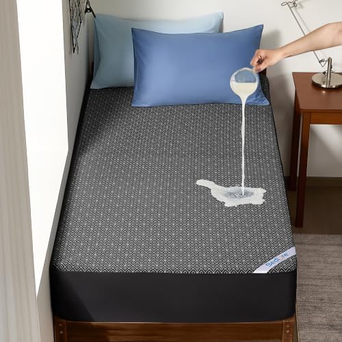 BEDLORE Waterproof Twin XL Mattress Protector, Noiseless Mattress Cover