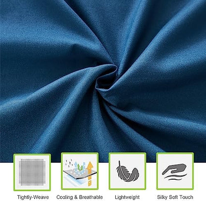 ILAVANDE Navy Blue Queen Sheets Set 6 Piece,Hotel Luxury Super Soft 1800 Series Microfiber Queen Bed Sheets Set-Wrinkle Free & Breathable-14 Deep Pocket Sheets for Queen Size Bed(Queen,Navy Blue)
