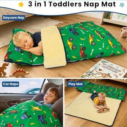 Primlect Toddler Nap Mat with Pillow, Thickened Extra Large Sleeping Bag