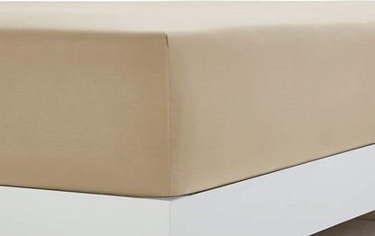 Clara Clark Bed Sheets, Premier 1800 Series 4 Piece Bed Sheet Set, Deep Pocket, Wrinkle, Fade, Stain Resistant, Luxury Soft Bedding Sheets & Pillowcases, California King, Beige Cream