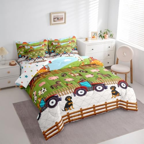 Erosebridal Farm Animals 7 Piece Bedding Set