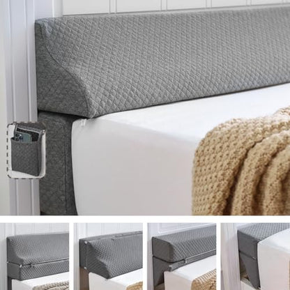Bed Wedge Gap Filler King Size, Wedge Pillow for Headboard Gap, 76×10×6 in