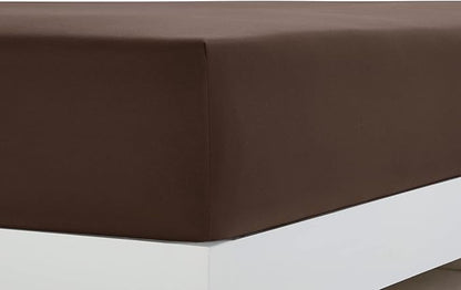 Clara Clark Premier 1800 Series 4pc Bed Sheet Set - Queen, Chocolate Brown