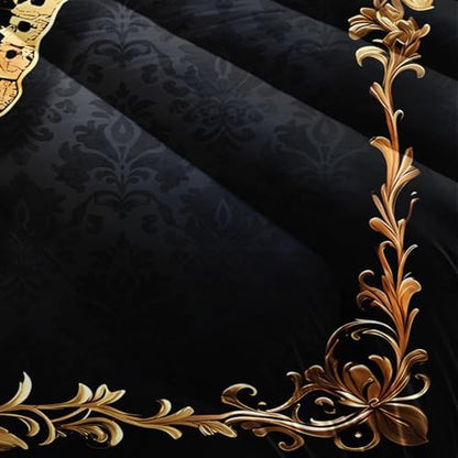 Red and Gold Butterfly Comforter Sets King Size Bed Set，Gothic King Size Bedding Set，with 1 Comforter with 2 Pillow Case，Butterfly Themed Bedroom Decor