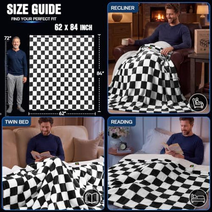 Black Electric Blanket Heated Twin 62"X84", Heating Blanket Twin