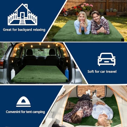 CYMULA Memory Foam Camping Mattress Pad, Sleeping Mat, Portable Roll Up Mattress for Adults, Camping Bed Pads for Sleepover, Car Bed with Travel Bag