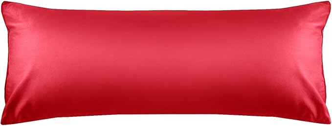 Warmstar Cotton Body Pillow Cover 1 Pack, 600 Thread Count Body Pillow case 20"x54", Long Body Pillow Case Cover Soft Breathable with Envelope Closure,Red