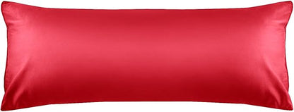 Warmstar Cotton Body Pillow Cover 1 Pack, 600 Thread Count Body Pillow case 20"x54", Long Body Pillow Case Cover Soft Breathable with Envelope Closure,Red