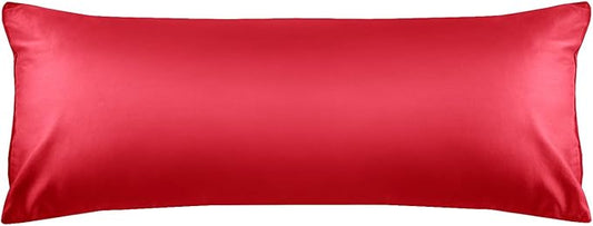 Warmstar Cotton Body Pillow Cover 1 Pack, 600 Thread Count Body Pillow case 20"x54", Long Body Pillow Case Cover Soft Breathable with Envelope Closure,Red