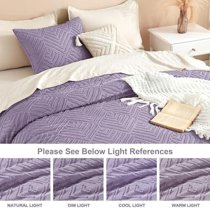 Litanika King Size Comforter Set, 3 Pieces Tufted Boho Bedding Set