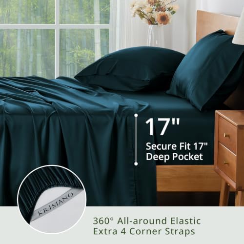 Bamboo Viscose Sheet Set Full Size, Cooling Sheets Bed Set 4pcs