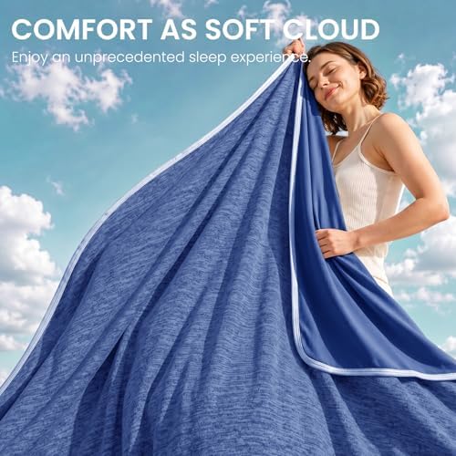 Topcee Cooling Blanket Queen Size 90"x90" for Hot Sleepers Summer Blanket