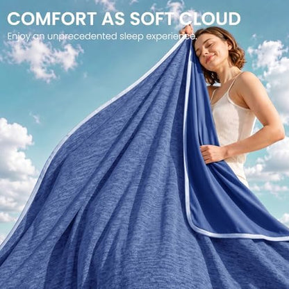 Topcee Cooling Blanket Queen Size 90"x90" for Hot Sleepers Summer Blanket