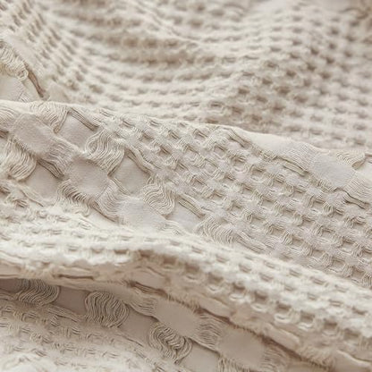 PHF Cotton Waffle Body Pillowcase 20" x 54", Oatmeal, No Insert