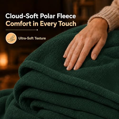 Electric Heated Blanket Full Size 72"x84", Grass Green
