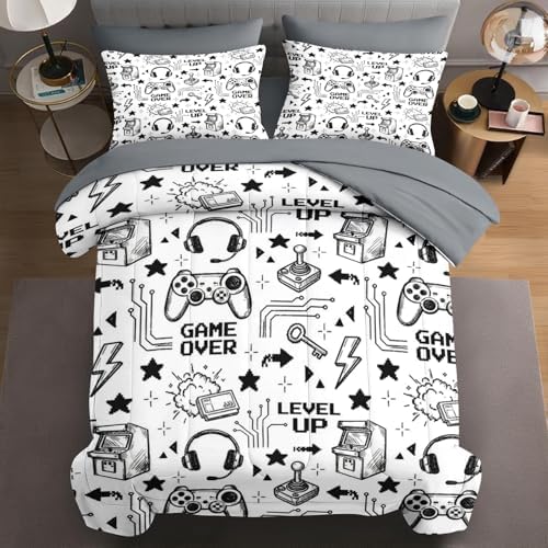 WeCozy 5 Pieces Twin Comforter Set for Boys - Gaming Bedding for Kids