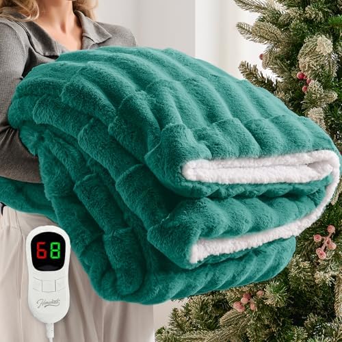 Homemate Heated Electric Throw Blanket 50"x60" Faux Fur Heating Blankets