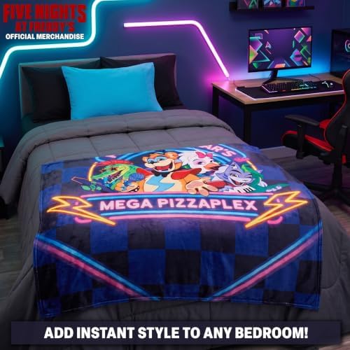 Get Trend Five Nights at Freddy's Fleece Throw Blanket for Boys, 51 x 59 in