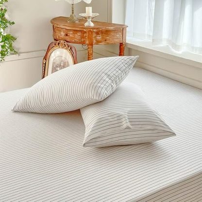 NSNLGSGC Black & White Striped Duvet Cover Set, Twin