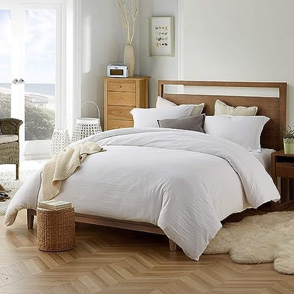 King Size Comforter Set 3 Piece, White, 90x104 inch
