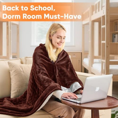 greenoak Heated Blanket Electric Throw Heating 50"X60",Gifts for Women