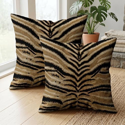TOMWISH Animal Skin Pattern Print Throw Pillow Covers 24x24 in Set of 2