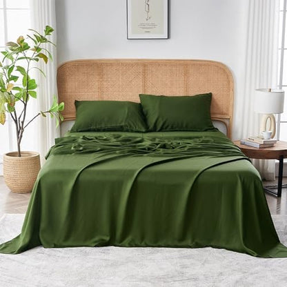 Sijo AiryWeight Tencel Sheet Set, 100% Lyocell Derived from Eucalyptus, Buttery Soft, Architectural Digest Best Cooling Sheets Winner, 1 Top Sheet Only (Forest, Twin/Twin XL)