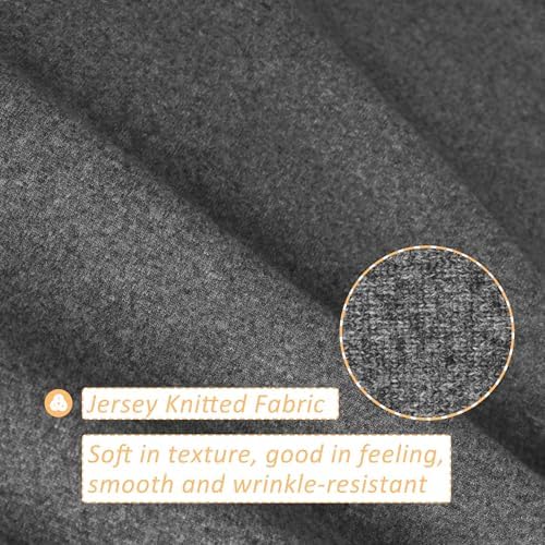 Stretch Jersey Box Spring Cover Wrap Around, Bed Skirt Alternative, Ultra Soft & Wrinkle Resistant, Full/Full XL, Heather Gray
