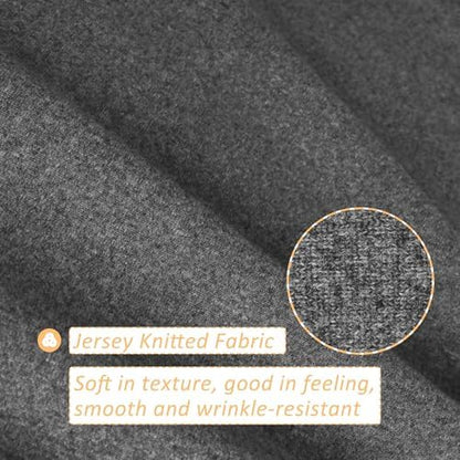 Stretch Jersey Box Spring Cover Wrap Around, Bed Skirt Alternative, Ultra Soft & Wrinkle Resistant, Full/Full XL, Heather Gray
