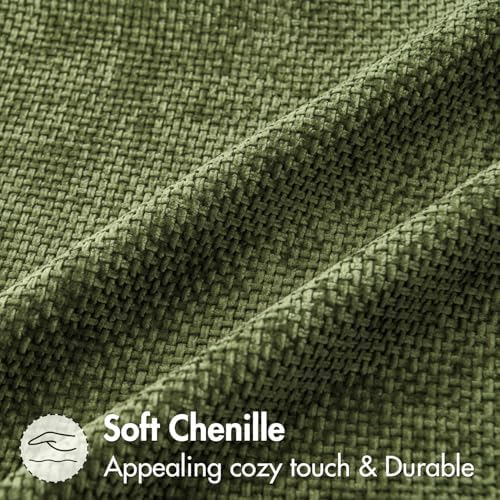 MIULEE Decorative Couch Throw Pillow Covers 20x20 Inch Olive 2 Pack