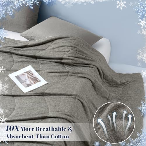 PHF Cooling Comforter, Rayon from Bamboo Soft Breathable Quilted Blanket
