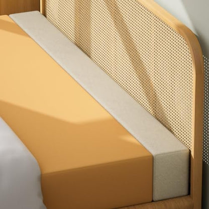 DEEPSHARK Bed Gap Filler Mattress Extender for King Headboard Gap Filler Headboard Pillow Close Gap Between Mattress Headboard and Wall for King Bed（Beige-King-78 * 6 * 10in）