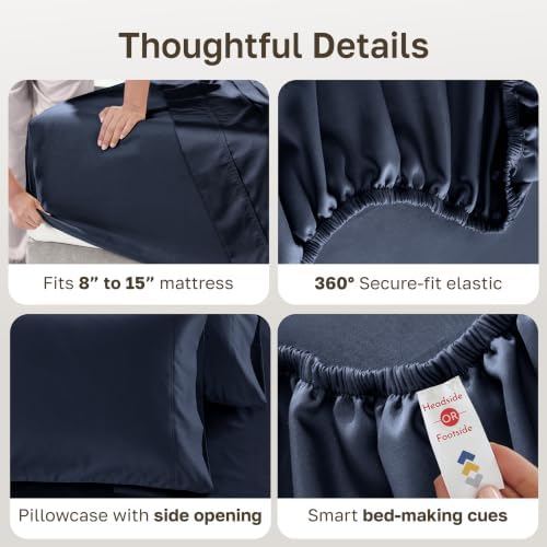 California Design Den 600 Thread Count XL Twin Sheets Cotton, 3 Pc Set