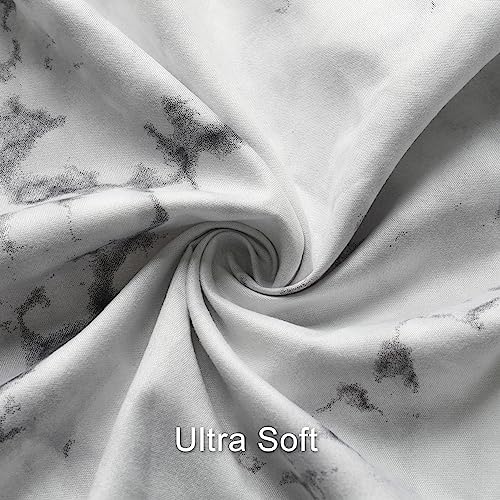 Best Season Bed Sheet Set 4 Pieces -Full Size-Soft Durable Microfiber Bedding Sheet Set,Deep Pocket,Stain,Fade & Wrinkle Resistant(White Marble)